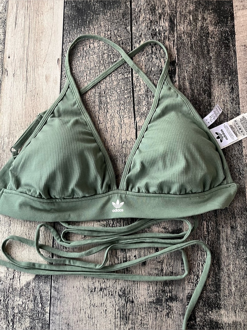 Adidas lace round bralette